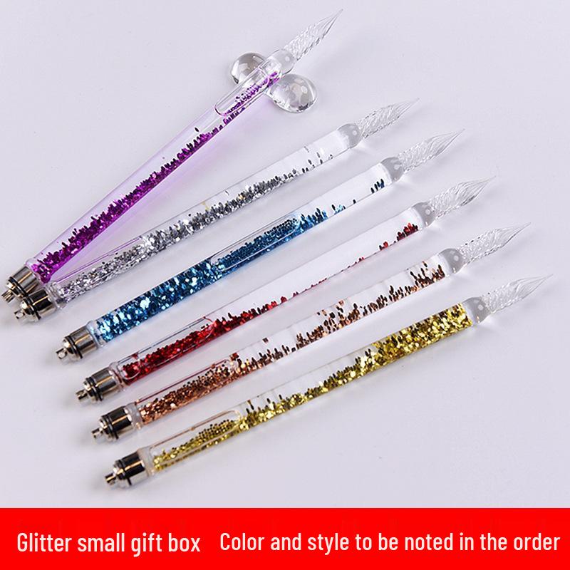 Farbige Glas-Dip-Feder Geschenkbox - Signatur & Kreativer Swatch-Stift