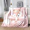 1pc, LinaBell (1) Home Decor Flannel Blanket Perfect Gift for Bedroom, Living Room, Travel, Camping, Car