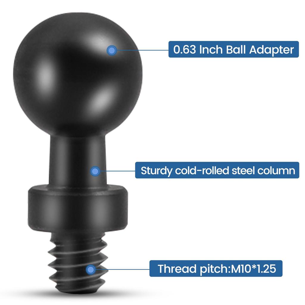 Biqing Uchwyt Kulowy 13mm 1/4, Konwerter Uchwytu Kulowego, Śruba Uchwytu Kulowego Podstawy Ram Mount