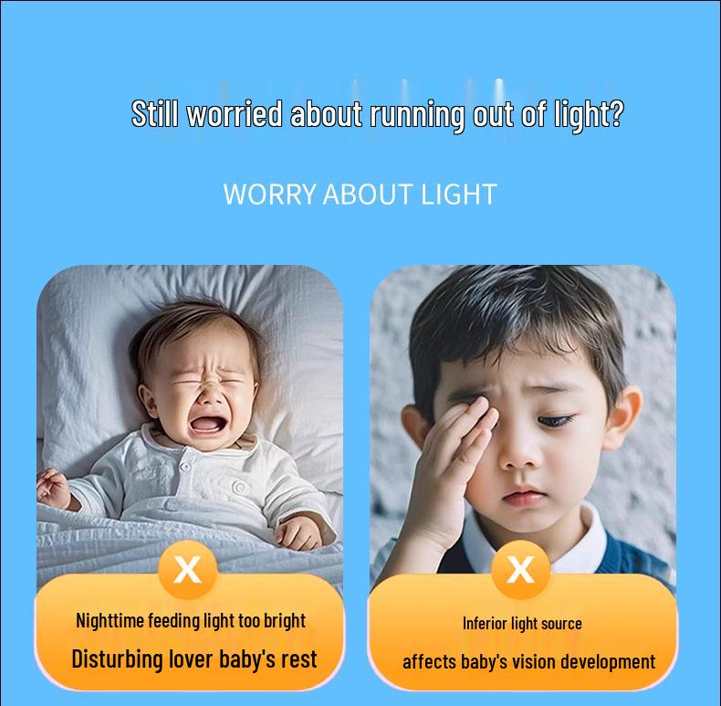 Portable Seven-Color Night Light & White Noise Sleep Aid for Baby