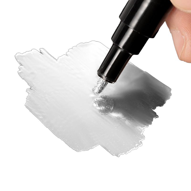 High Quality Silver Art Liquid Mirror Chrome Marker Pen Waterproof DIY Painting Gloss Water-Based Paint Permanent Wood Glass серебряный