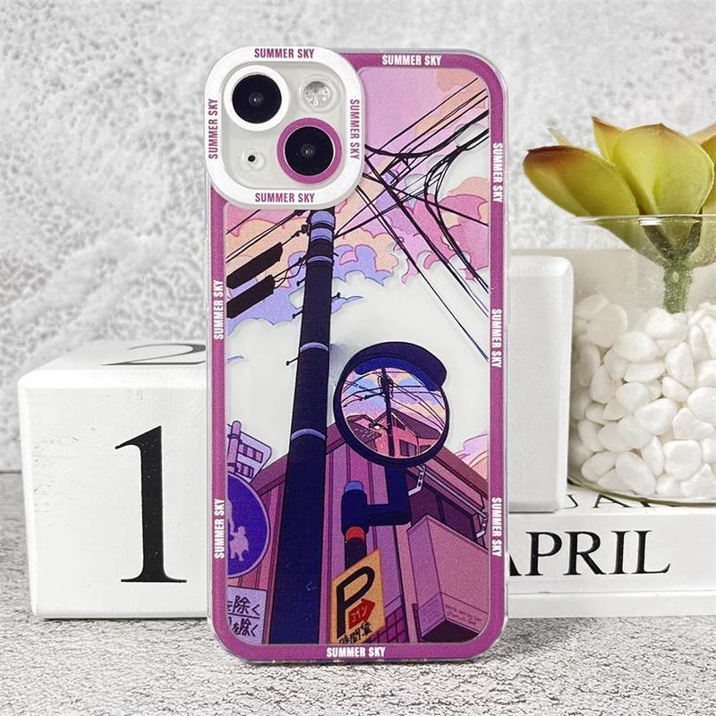 Japanese Anime Scenery Phone Case For Xiaomi Redmi Note 13 12 Pro 12S 13C 12C 10C A2 A1 Plus A3 Shockproof Soft Clear TPU Cover