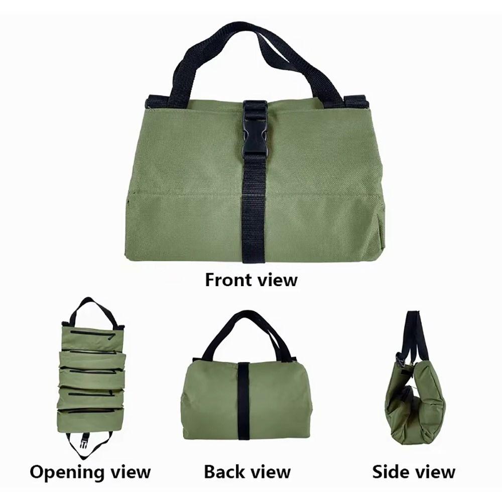 1Pcs Oxford Cloth Hardware Tool Roll Wrench Tool Organizer Bucket Car Automotive Motorcycle