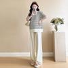 2026 Summer Ice Silk Knit Maternity Sportswear: Casual Loose Plus Size Two-Piece Set