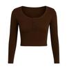 I Saw It First Womens/Ladies Ribbed Long-Sleeved Crop Top