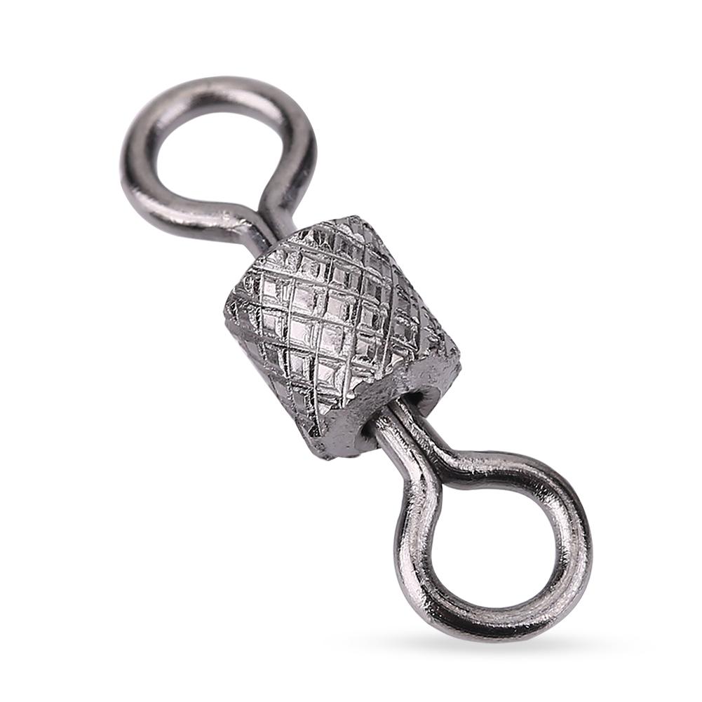 100 szt. Wysokiej Wytrzymałości Miedziane Krętliki Baryłkowe z Pierścieniem Obrotowym Akcesorium Wędkarskie (2 #)