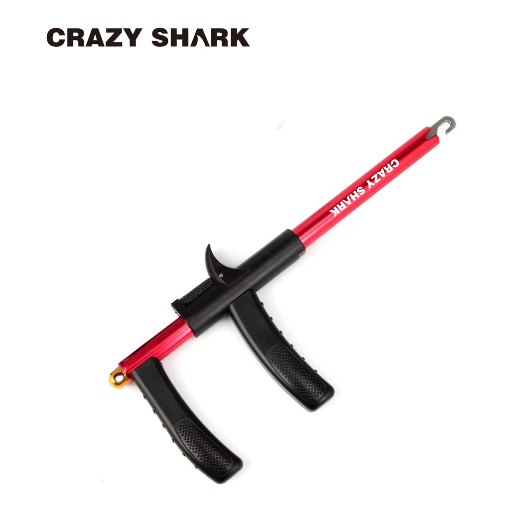 CRAZY SHARK Aluminum Hook Releaser/Remover, Quick Hook Removal, Lightweight, Portable Fishing Tool with Safety Rope
