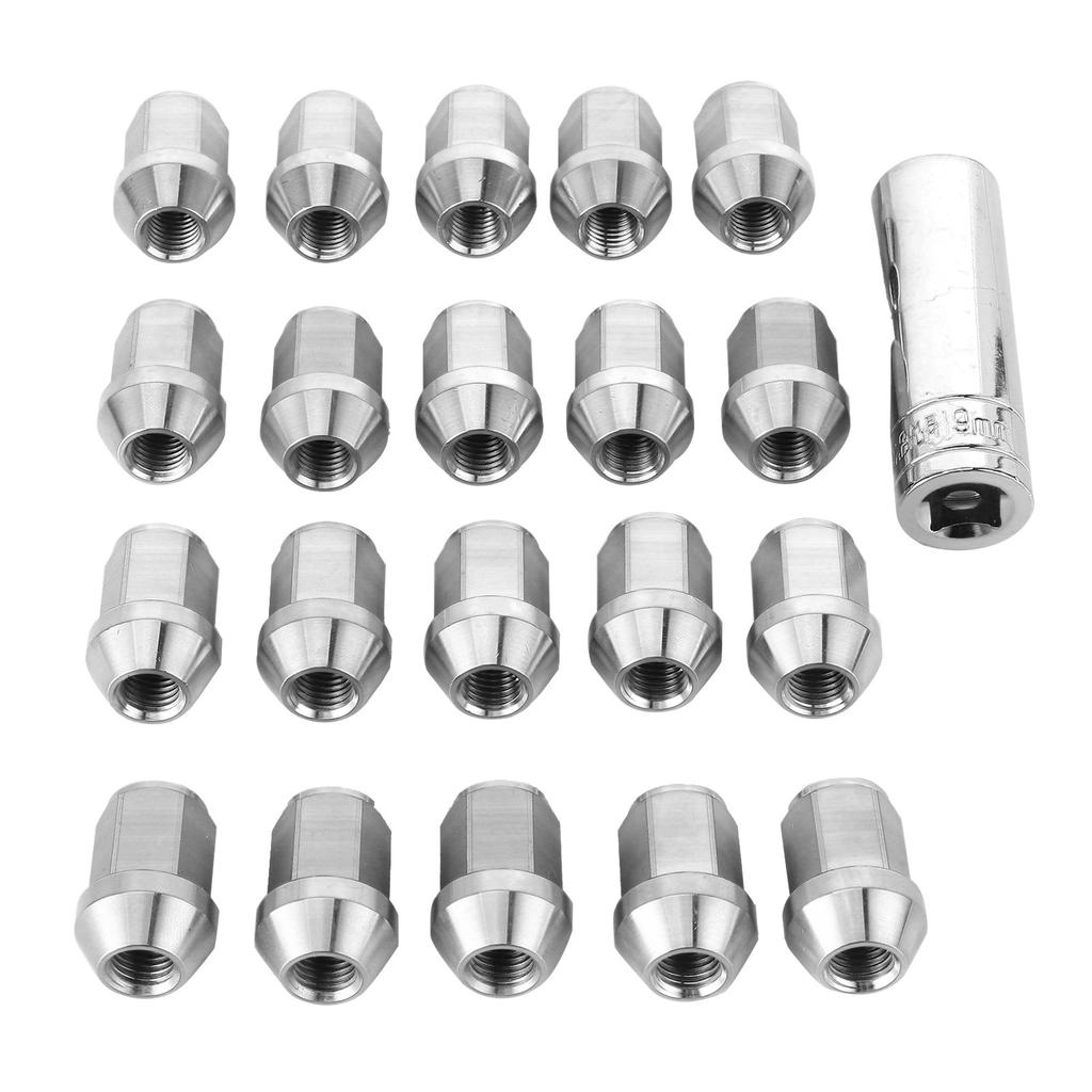20pcs Stainless Steel Wheel Lug Nuts M12x1.5 Thread Universal Auto Car Accessories