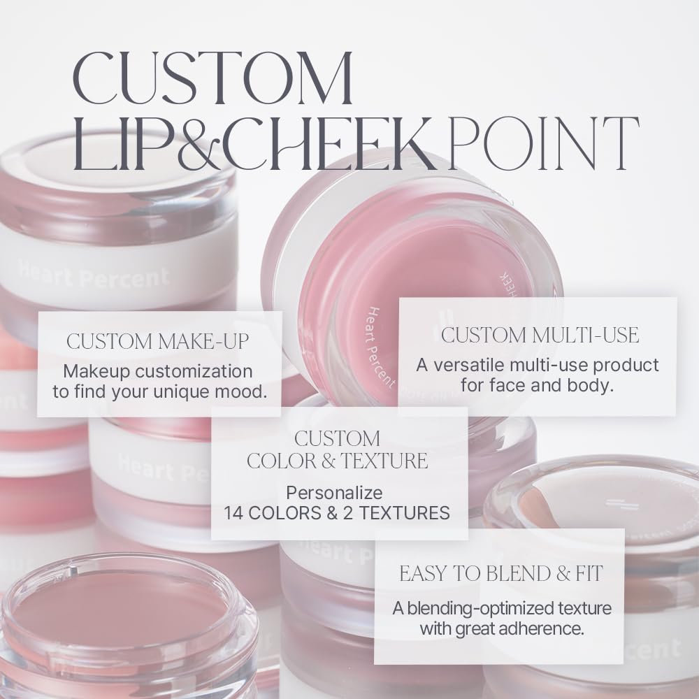 Heart Percent Dote On Mood Custom Lip & Cheek [Dual Color] Matte (Fog Pot) & Glow (Shine Balm) [#05.Mauvish]