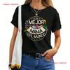 Ladies Floral And Letter Printed Round Neck T Shirt Stylish Comfortable Vintage Graphic Versatile Comfortable Stylish