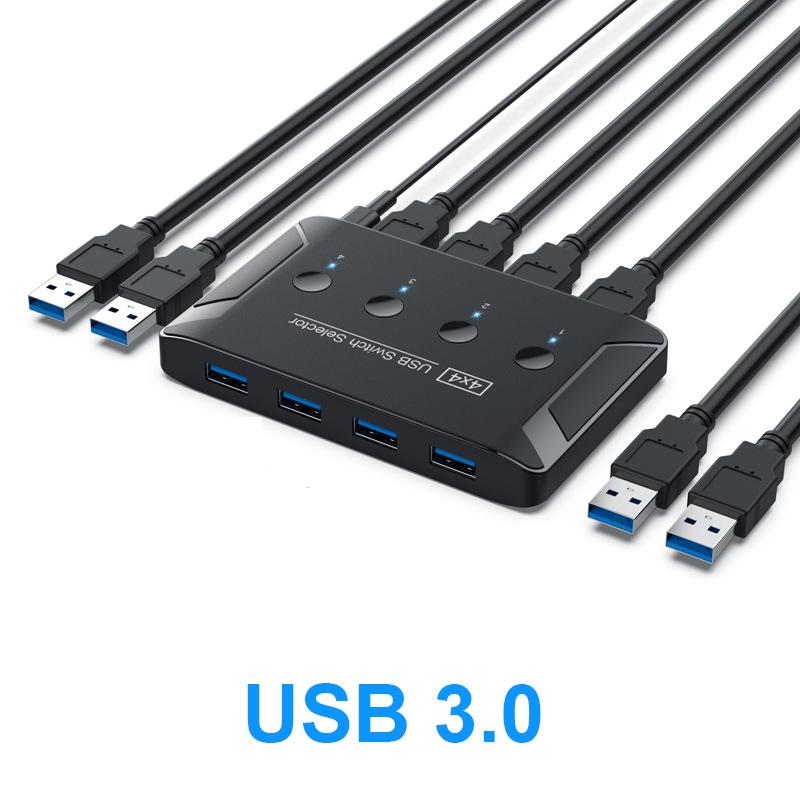 KVM Switch 4X4 USB 3.0 2.0 Switcher Selector Box 4 Port Sharing 4 Devices for Keyboard Mouse Scanner Printer Kvm Switch Hub