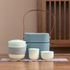 Light luxury travel tea set, Japanese-style one pot and two cups gift box set, high-end modern business commemorative gift