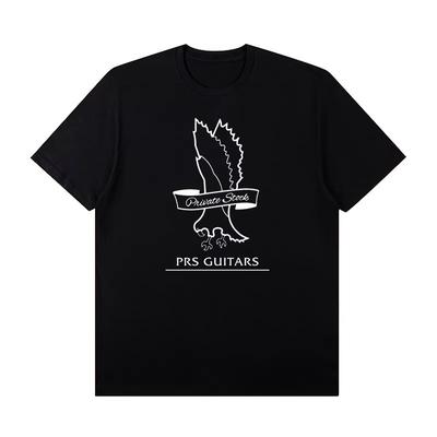 2025 PRS E-Gitarre Peripheres Muster Rundhals Rock Kurzärmeliges Baumwoll-Band Leadsänger Gitarrist Übungs-T-Shirt