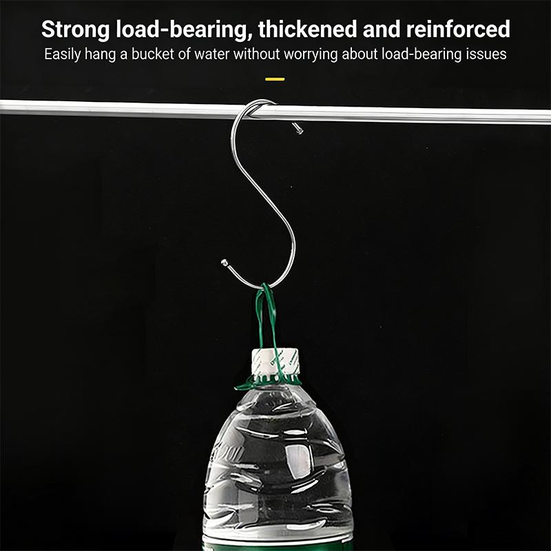 10Pcs Stainless Steel Metal S-Shaped Hooks Multi-Purpose Clothing Hanging Hooks