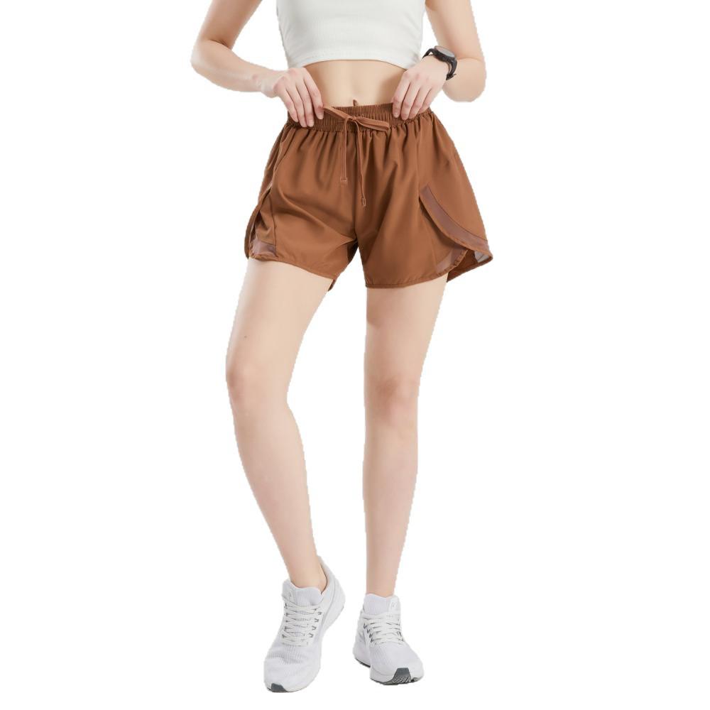Women's Quick-Dry High-Waist Summer Running Shorts - Breathable, Loose, Anti-Exposure Fitness Pants
