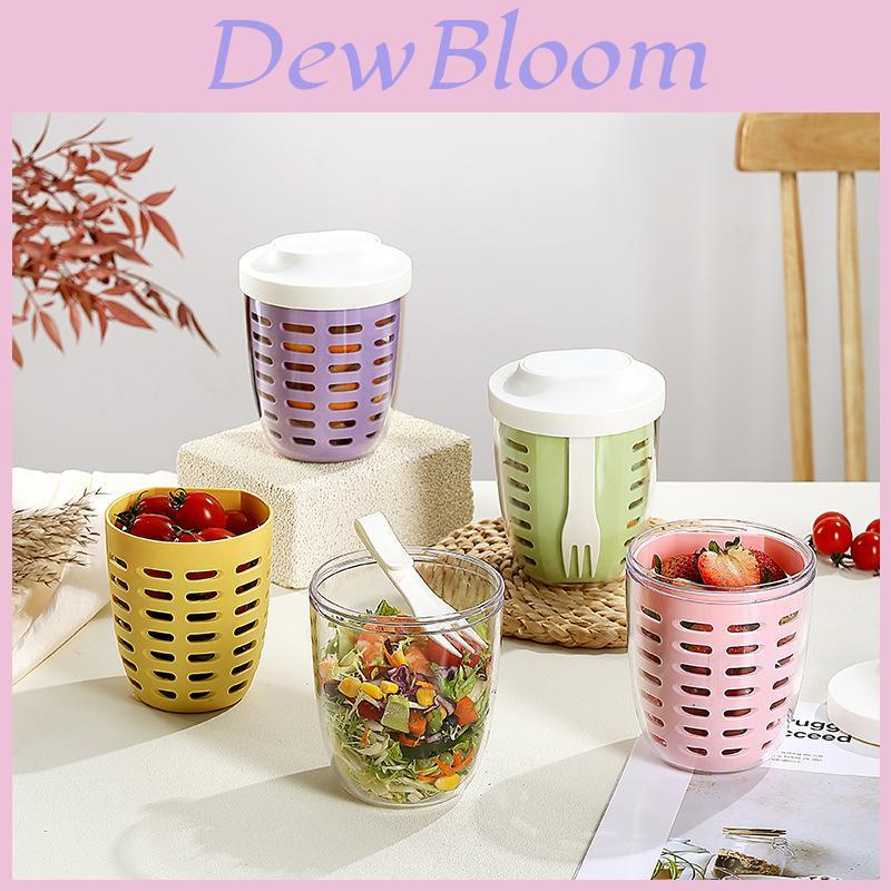 Salad Fruit Cup Double Layer Drainage Bowl For Office And School Use