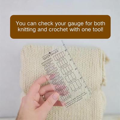 Régua de Medição Rápida, Régua de Medição Para Tricô e Crochê, Sem Contagem Necessária, Fácil de Medir Densidades de Pontos Para Costura, Tricô