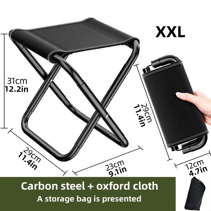 Lightweight Aluminum Alloy Portable Folding Stool Compact Foldable Chair for Outdoor Camping Fishing Travel Commuting Sports
