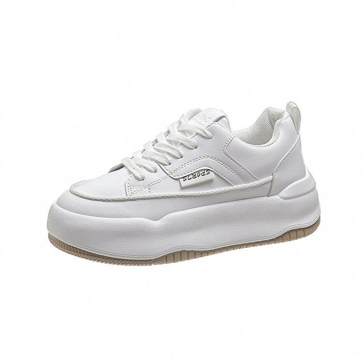 

Summer white shoe women s spring and autumn new models with thick soles to increase the height of the strap muffin bottom break 35 білий