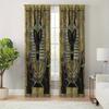 2pcs Ancient Egyptian Mural Curtains Rod Pocket DecorativePrinted Curtain Light-filtering Curtain For Kitchen Living RoomOffice