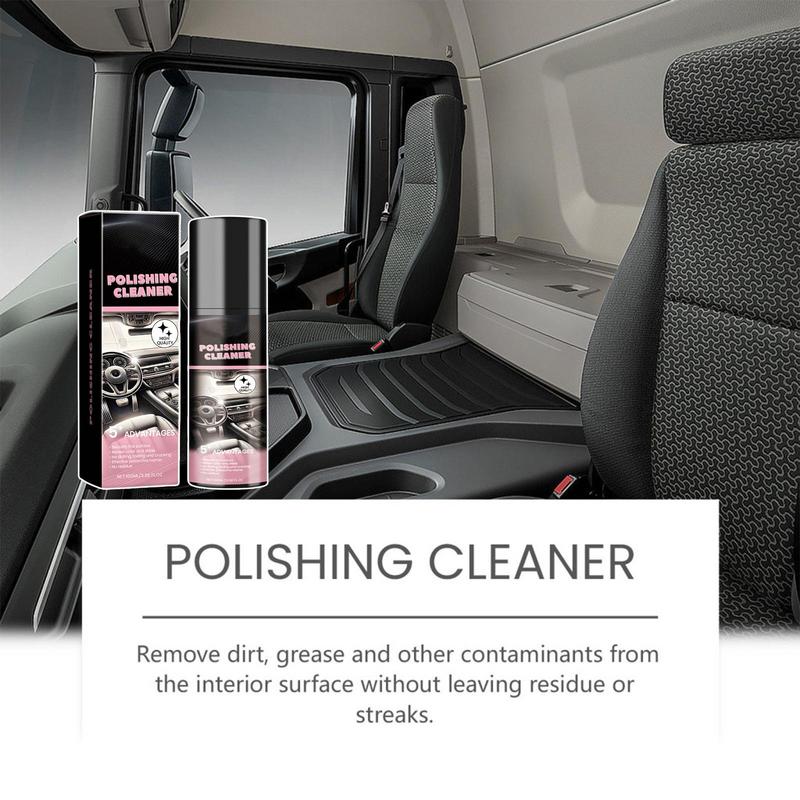 100ML Car Polishing Cleaner for Leather Woven Fabric Seat Decontamination Car Interior Cleaner Spray Tool for All Purpose