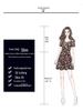 2023 Plus Size French Floral Puff Sleeve Dress: Slimming, Square Neck Summer Style