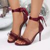 Fashion 2025 New Lace-up Women's Sandals Fashion Open Toe Summer Dress Best Seller Sexy Elegant High Quality Heeled Sandals Zapatos