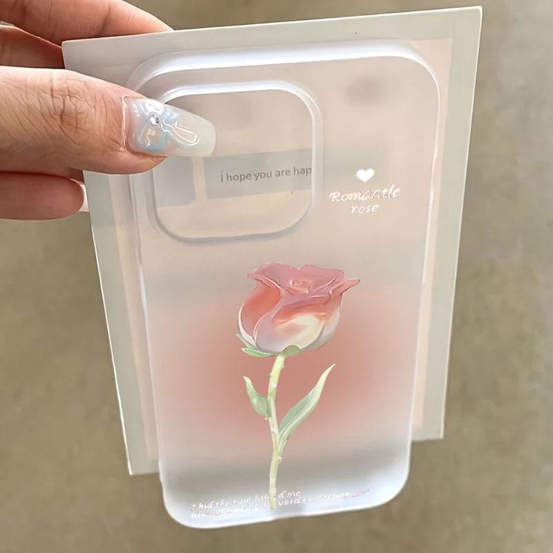 Tulpen-Handyhülle für iPhone 13 11 12 14 15 16 Pro Max 17 Air XR X XS 7 8 Plus SE2 Stoßfeste durchsichtige Hülle Silikon Fundas