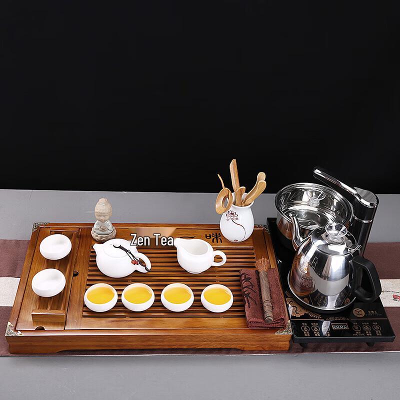 Gold Inlaid Jade White Porcelain Xishi Tea Set