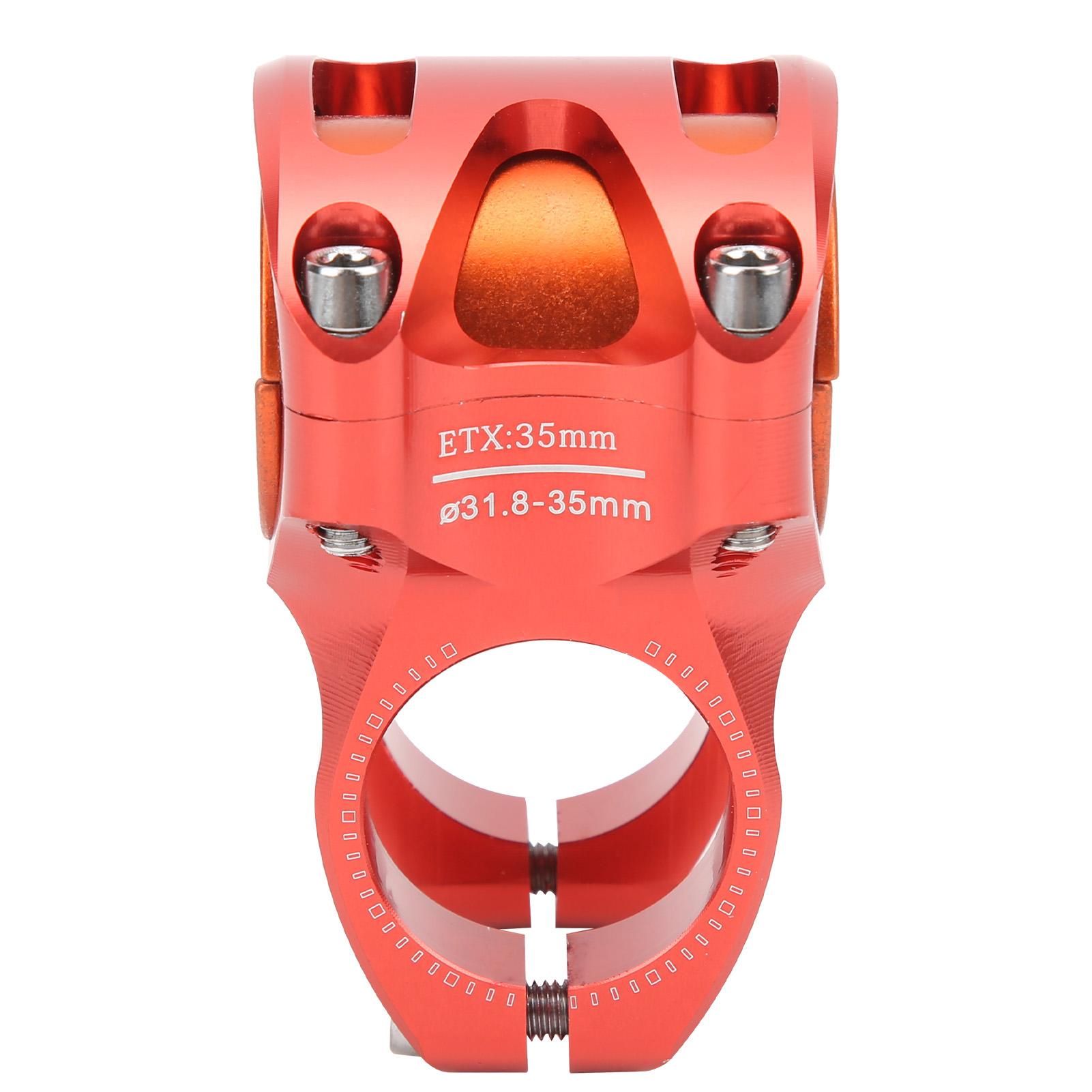 CANSUCC 31.8 35mm Bike Handle Stem Riser Short Handle Stem Aluminum Bike Handlebar Stem S35 Red