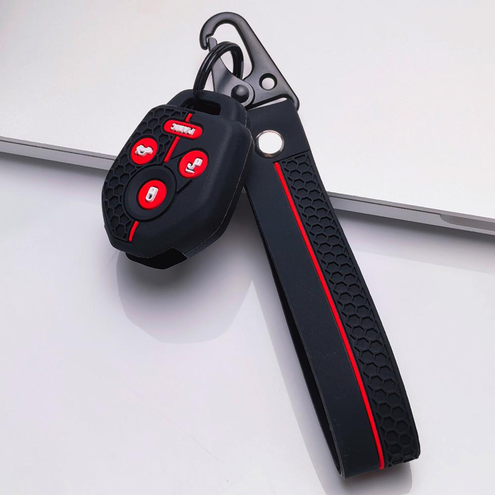Key Shell Cover for Subaru Crosstrek Forester Impreza Legacy Outback Tribeca WRX STI with Keychain Ergonomic Non Slip Key Shell Anti-Scratch Surface