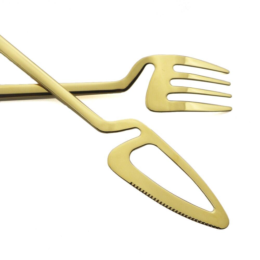 4Pcs/Set Black Dinnerware Flatware Knife Fork Spoons Cutlery Set 18/10 Stainless Steel Dinner Tableware Bar Party Silverware Set