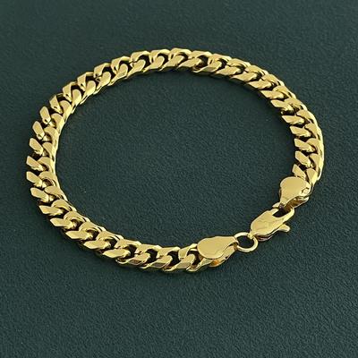 Brățară Cubană Placată cu Aur 6MM - Stil Popular de Influencer