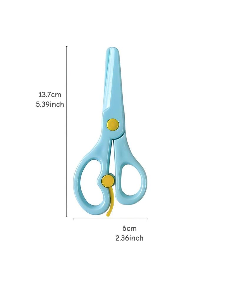 1/4pcs Macaron Color Plastic Scissors for DIY Paper Work Plastic Blunt Tips Craft Supplies School Art Paper Cutting