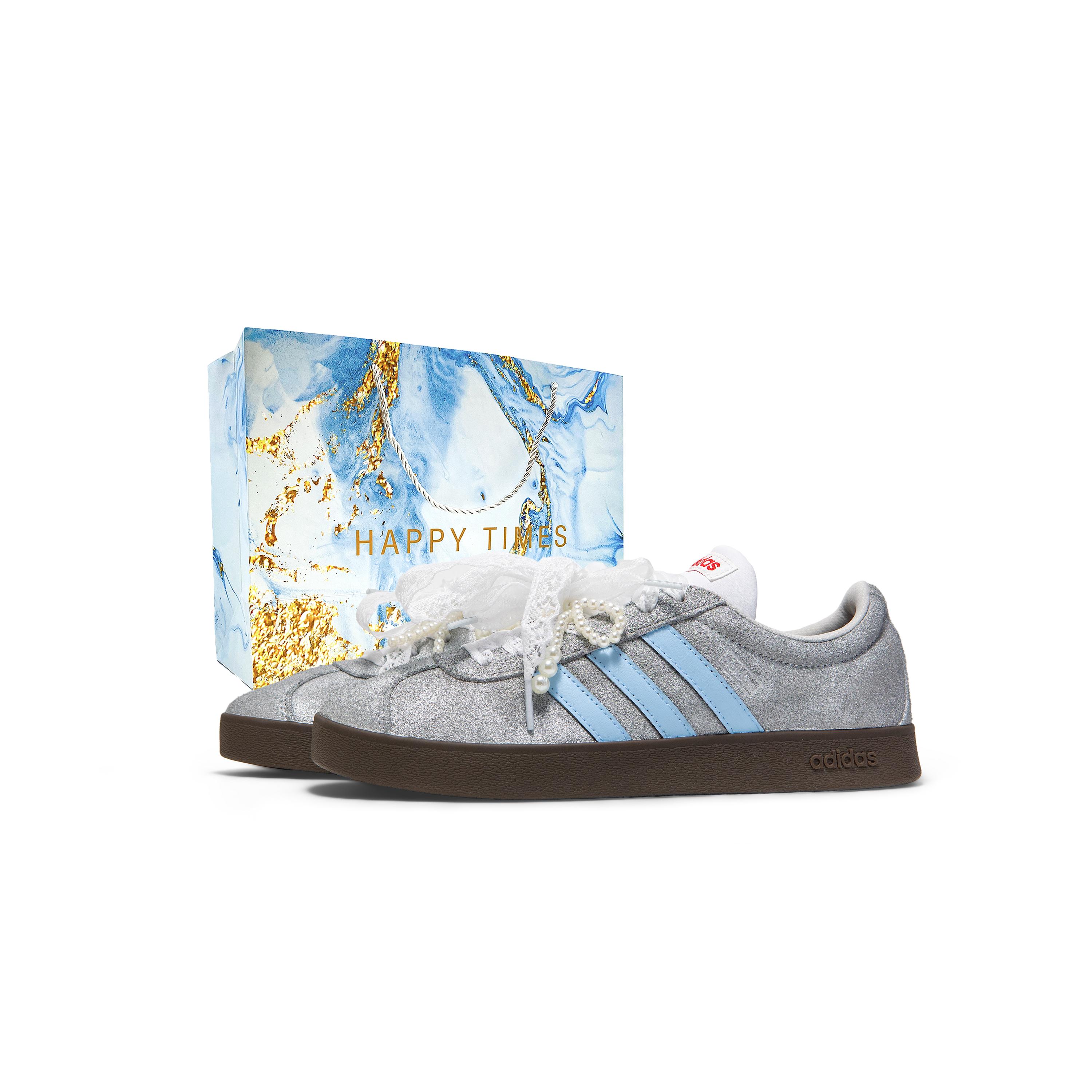 

Adidas Vl Court Classic Abrasion Resistant Abrasion Resistant Low top Skateboard Shoes Women s Silver JS3003(Team1326-SBOX) 39⅓