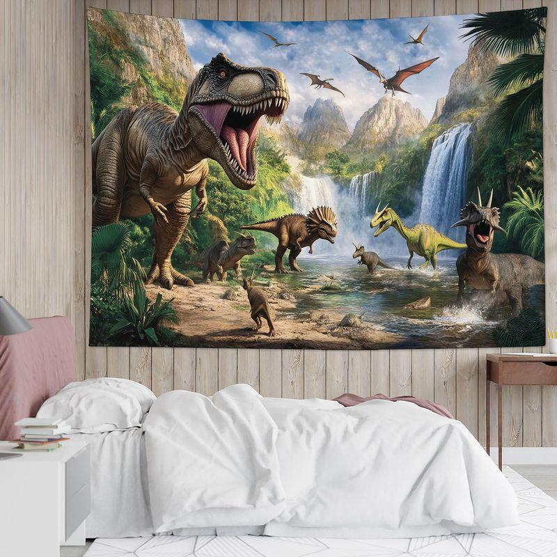 Wolf Pack Tapestry Wall Hanging Full Moon Starry Forest Sunset Nature Aesthetic Wall Art Bedroom Living Room Decor
