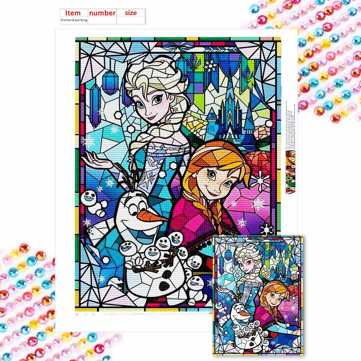 

Полная круглая алмазная живопись Холодное сердце Искусство Стразы Картина Мозаика Сделай сам 5D Вышивка крестом Домашнее украшение Round 20x30cm