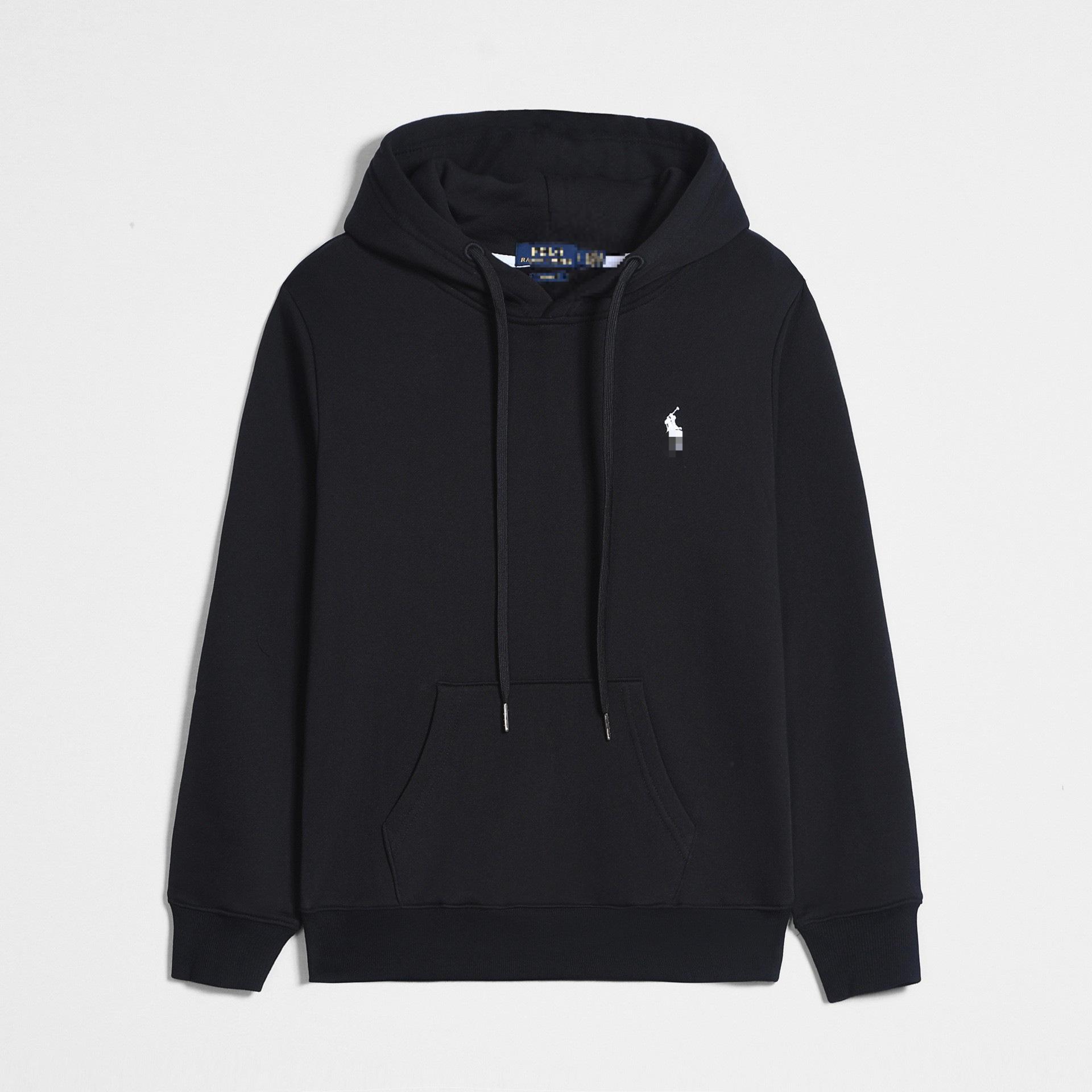 Wish Today RL Heren Plus Size Hooded Vest: Dun, Effen Kleur, Pony Borduurwerk, Rits Sweatshirt voor Lente & Herfst Small