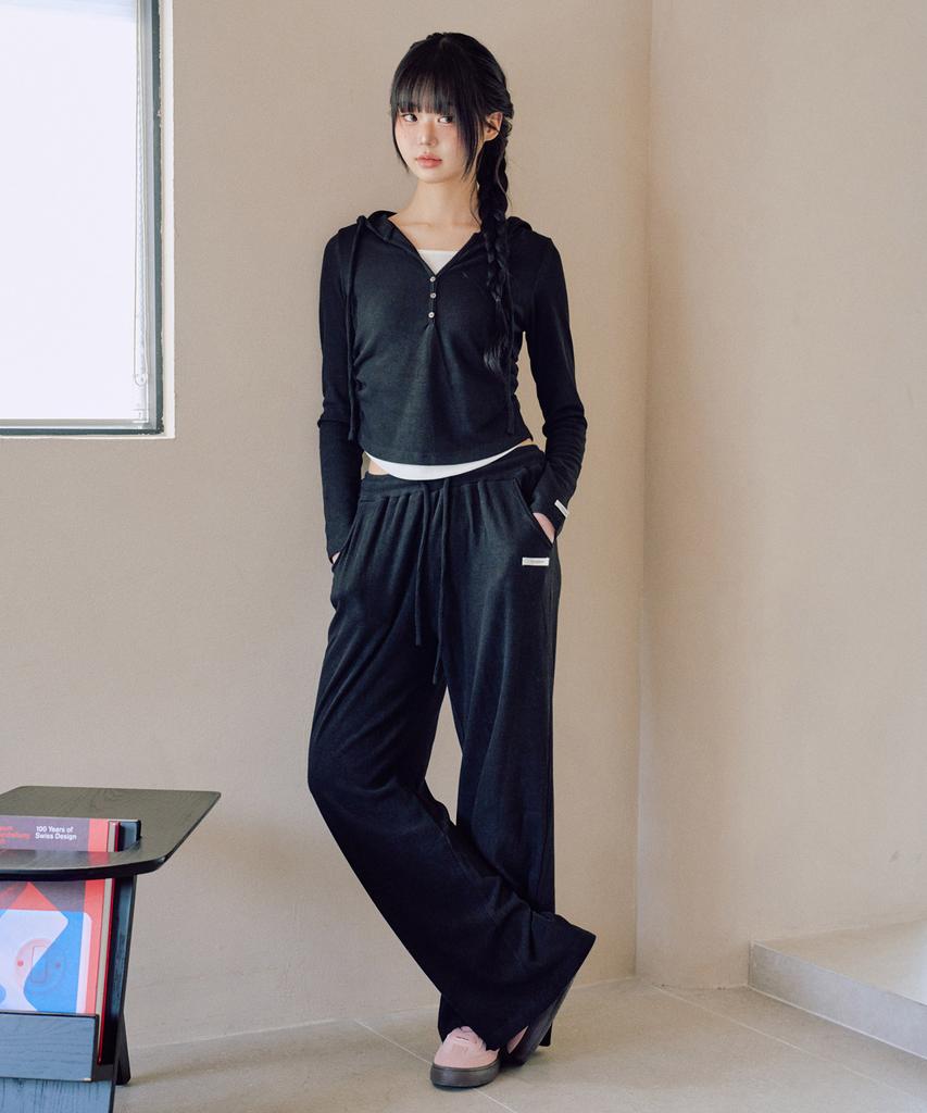 Zero Planet Eva Knit Wide Pants [Black]