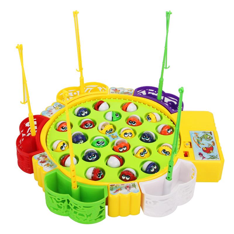 Children'S Electric Fishing, Rotating Fishing Plate Set, Children'S Educational Parent-Child Interactive Toys