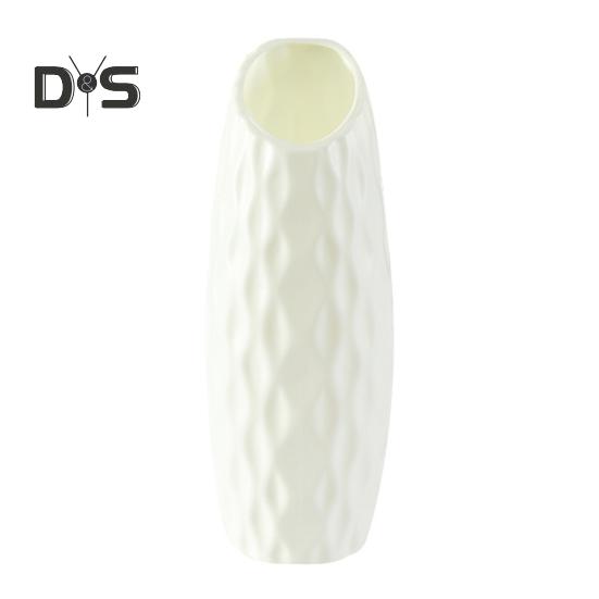 

Пластиковая ваза с имитацией керамики, бюджетная декоративная пластиковая белая ваза для украшения цветочной композиции A