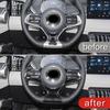 Car Styling Steering Wheel Frame Dcoration Cover Trim For BYD Yuan PLUS  Carbon Fiber Color Interior Accessories