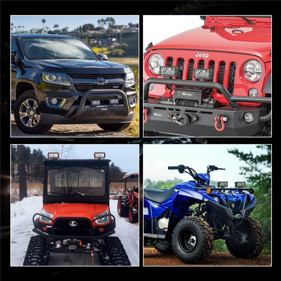 2Pcs 5 Inch 260W 26000LM LED Light Bar Spot Flood Combo Beam Off Road Driving Light LED Cubes LED Work Light Fog Lamps