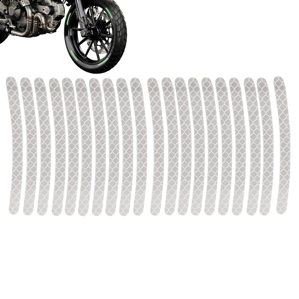 20 Pcs Car Wheel Stickers for Tires Wheels Reflective Rim Stickers Decals Motorcycle Wheels