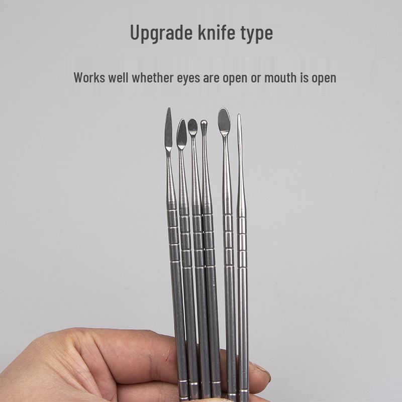 Ultra-Leichter Modellierton Set: 6 Werkzeuge aus Edelstahl für DIY Polymer- und Plastilinmodellierung