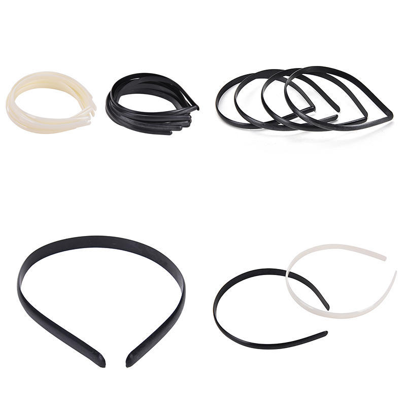 10 Pcs/Set Plastic Hair Band No Teeth Children Hair Accessory Diy Craft 2 Colors