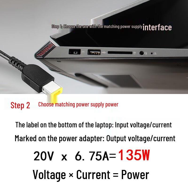 Lenovo 135W Square-Port Power Adapter for Y50-70/Y70-70