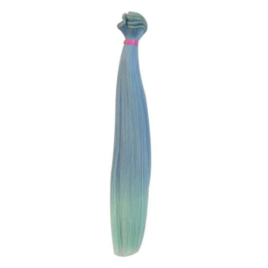 Gradient Long Straight Wig Synthetic Hair Extension Accessory for DIY BJD Doll