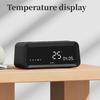 Digital Alarm Clock Bluetooth Speaker Radio Temperature Date Week Display TF Card Outdoor Camping Home Décor Rechargeable