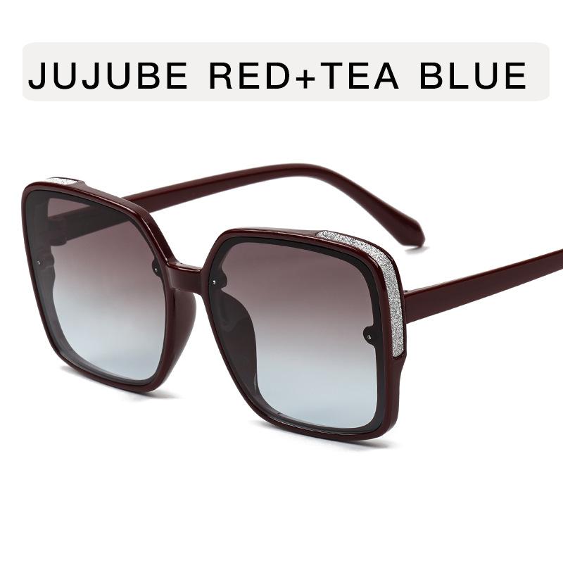 

New Fashion Women s Sunglasses Square Shape Shiny Edge Sun Glasses Women Vacation Travelling Outdoor Sunglass